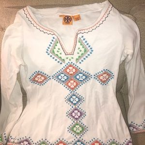 Tory Burch Embroidered Shirt - Size Small